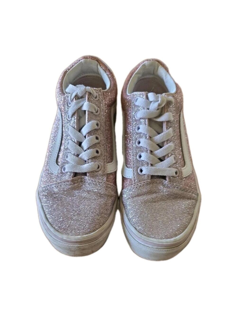 Vans Old Skool Glitter Sneakers 2-Tone Pink Glitter in Excellent Condition